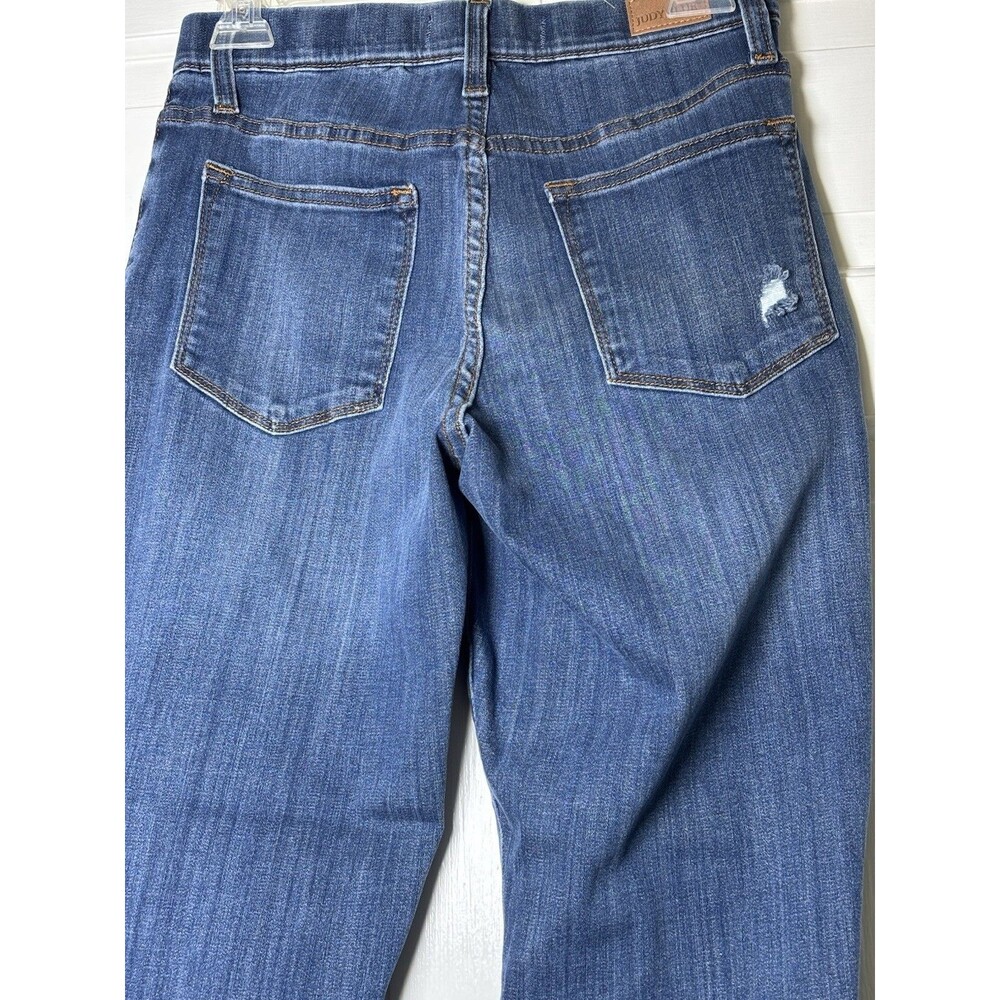 Judy Blue Boyfriend Fit Hi Elastic Waist Pull-on Cuffed Ankle Jeans SIZE 5NWOT - Picture 5 of 9